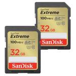 SANDISK SDHC EXTREME 32GB TWIN PACK (100MB/s)